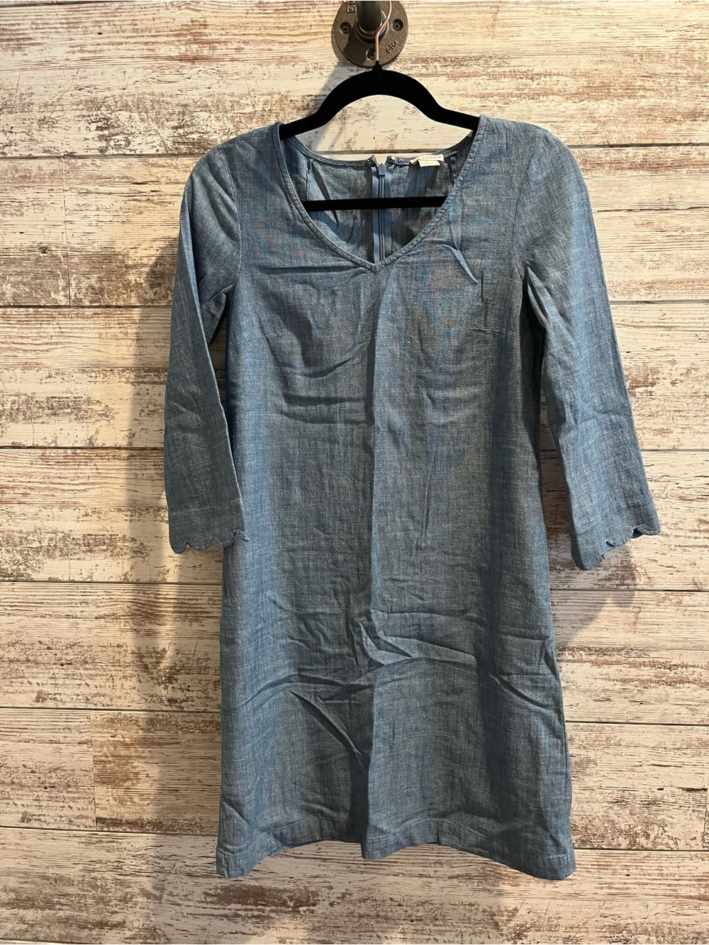 J. Crew Light Blue Chambray Shift Dress